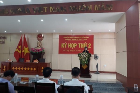 Hải Phòng: HĐND huyện Tiên Lãng tổ chức kỳ họp thứ 2 HĐND huyện khóa XIX, nhiệm kỳ 2021-2026