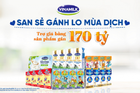 Vinamilk san sẻ khó khăn mùa dịch với chương trình hỗ trợ cho người tiêu dùng, tổng giá trị lên đến gần 170 tỷ đồng