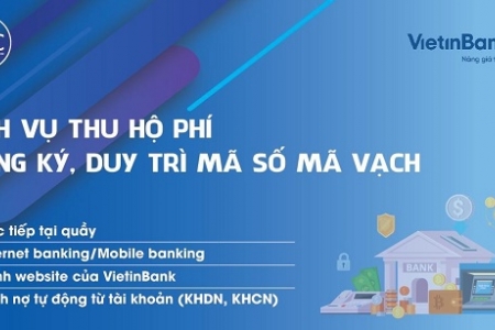 Triển khai dịch vụ thu phí đăng ký, duy trì sử dụng mã số mã vạch qua ngân hàng