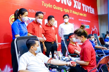 Tuyên Quang: Gần 1.000 người tham gia Ngày hội hiến máu "Giọt hồng xứ Tuyên"