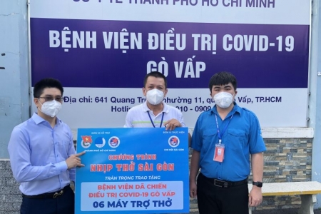 TP. HCM: Hội Doanh Nhân Trẻ trao tặng 50 máy trợ thở đến các bệnh viện dã chiến