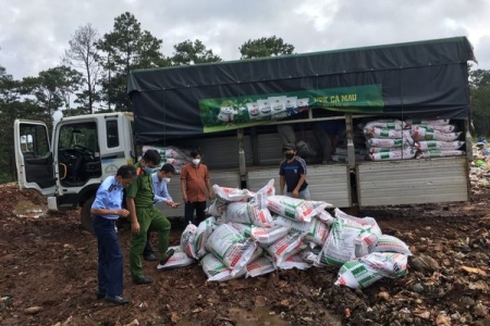 Lâm Đồng: Tiêu hủy phân bón không đủ điều kiện lưu thông trên thị trường