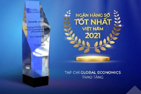 Tạp chí Global Economics vinh danh PvcomBank là Ngân hàng số tốt nhất Việt Nam năm 2021