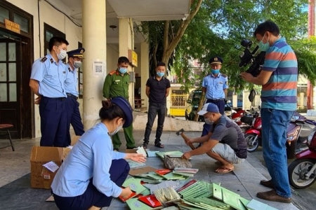 Hà Giang: Tiêu hủy gần 500 sản phẩm hàng hóa giả mạo nhãn hiệu