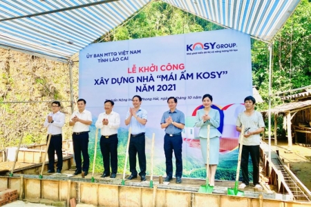 Tập đoàn Kosy ủng hộ 10 tỷ đồng xây dựng 200 ngôi nhà cho hộ nghèo tại Lào Cai