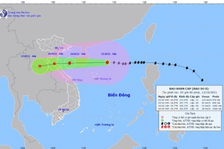 Bão số 8 sẽ suy yếu dần khi đổ bộ