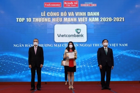 Vietcombank: Top 10 Thương hiệu mạnh Việt Nam năm 2020 - 2021