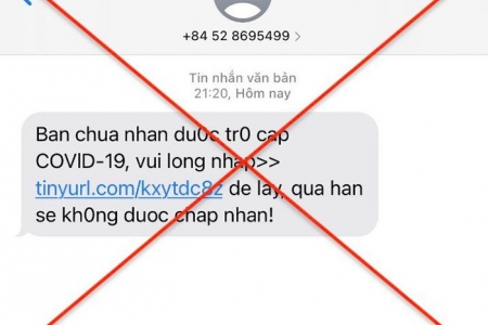 Người lao động cần cảnh giác khi nhận được tin nhắn lừa đảo thông báo nhận trợ cấp Covid-19