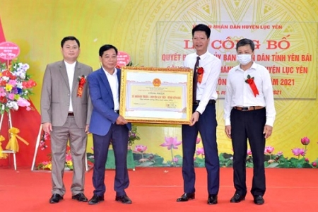 Yên Bái: Công bố xã Khánh Thiện đạt chuẩn nông thôn mới năm 2021