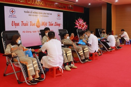 Công ty Điện lực Hà Giang tổ chức chương trình hiến máu nhân đạo "Tuần lễ hồng EVN"