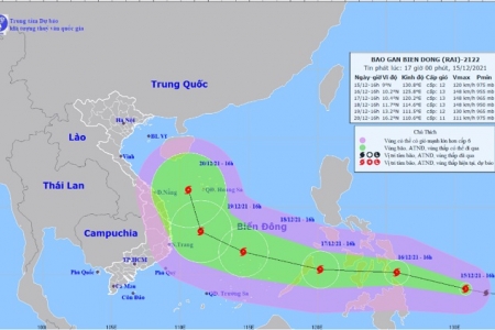 Bão RAI vào vùng biển Philippines, dự báo 3 ngày nữa vào Biển Đông