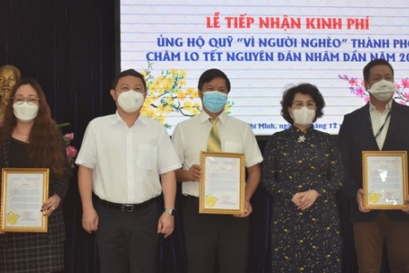 TP. HCM: Tiếp nhận kinh phí ủng hộ Quỹ “Vì người nghèo” chăm lo Tết Nhâm Dần 2022