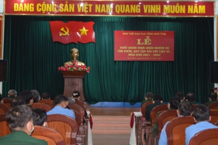 Kon Tum tổ chức Lễ xuất quân thực hiện nhiệm vụ quy tập hài cốt liệt sỹ mùa khô 2021 - 2022