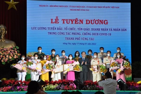 TP. Vũng Tàu tôn vinh, tri ân, các tập thể, cá nhân tiêu biểu tuyến đầu chống dịch