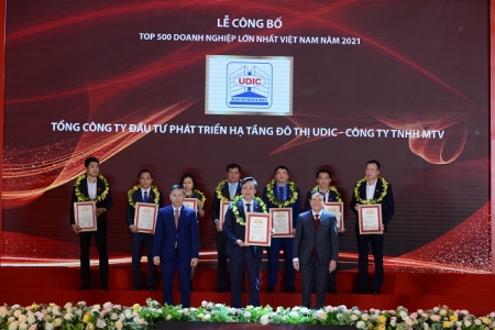 UDIC được xếp hạng top 500 doanh nghiệp lớn nhất Việt Nam năm 2021