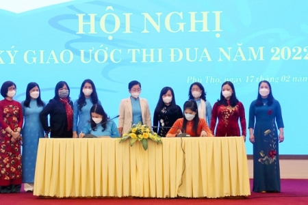 Hội Liên hiệp Phụ nữ các tỉnh Trung du và miền núi phía Bắc ký giao ước thi đua năm 2022