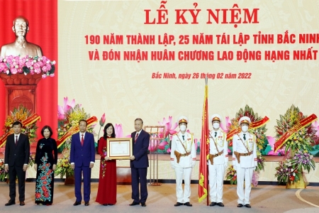 Bắc Ninh kỷ niệm 190 năm thành lập, 25 năm tái lập tỉnh và đón nhận Huân chương Lao động hạng Nhất