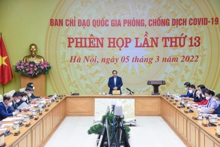 Thủ tướng chủ trì phiên họp lần thứ 13 về phòng, chống dịch Covid-19