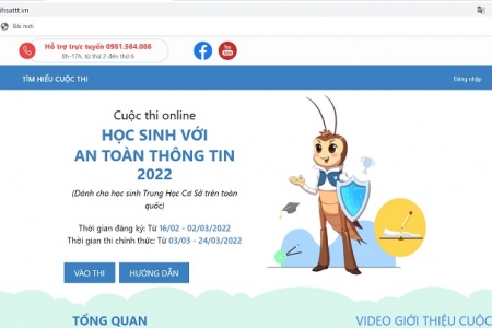 Gần 600.000 thí sinh đã làm bài thi trên hệ thống thi trực tuyến “Học sinh với An toàn thông tin”