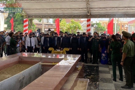 Bình Định: Tổ chức truy điệu và an táng hài cốt liệt sĩ hy sinh cách đây 56 năm