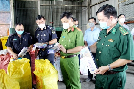 An Giang tiêu hủy hơn 960.000 bao thuốc lá lậu