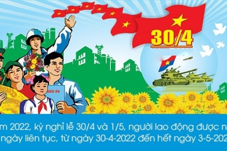 Dịp lễ 30/04 - 01/05 năm 2022 người lao động được nghỉ mấy ngày?