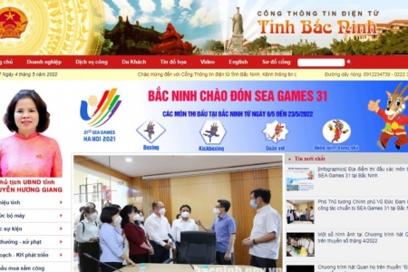 Điểm số chất lượng Website Cổng TTĐT tỉnh Bắc Ninh tăng gần gấp đôi so với năm 2020