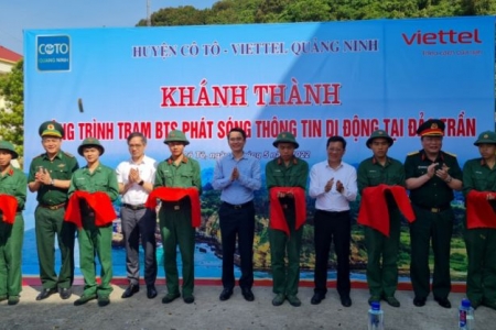 Quảng Ninh khánh thành trạm BTS phát sóng thông tin di động tại đảo Trần