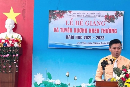 Đà Nẵng: Trường THCS Đàm Quang Trung long trọng tổ chức “Lễ Bế giảng năm học 2021– 2022.