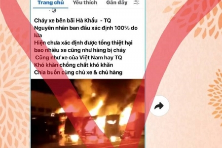 Xác minh thông tin cháy xe hàng Việt Nam tại Hà Khẩu