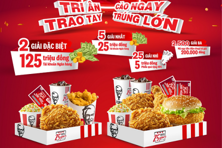 KFC kỷ niệm 25 năm có mặt tại Việt Nam với chuỗi ưu đãi hấp dẫn