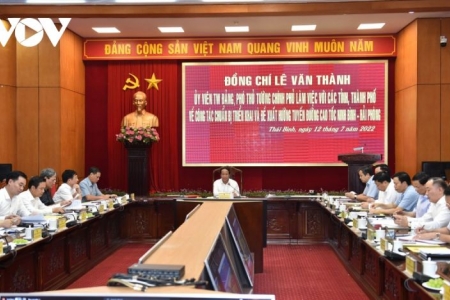 Phó Thủ tướng Lê Văn Thành kiểm tra việc triển khai cao tốc Ninh Bình-Hải Phòng