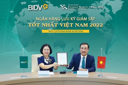 BIDV nhận giải thưởng “Ngân hàng lưu ký giám sát tốt nhất Việt Nam 2022”