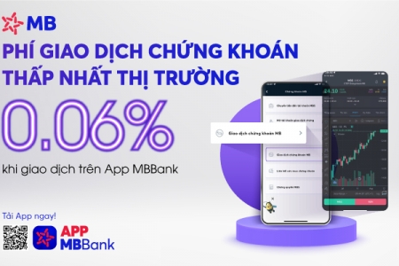 Giao dịch chứng khoán trên App MBBank – thuận tiện, phí cực thấp 0.06%