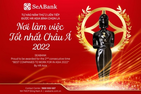 SeABank năm thứ hai liên tiếp được vinh danh “Nơi làm việc tốt nhất Châu Á”