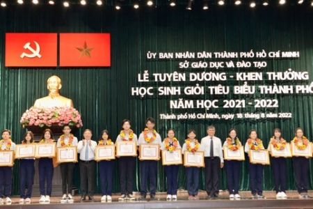 TP. Hồ Chí Minh tuyên dương, khen thưởng 486 học sinh giỏi tiêu biểu