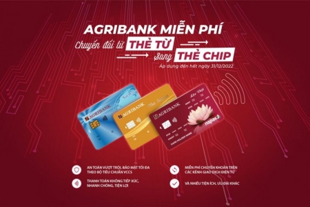 Agribank tiếp tục miễn phí chuyển đổi thẻ chip cho khách hàng