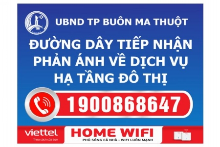 TP. Buôn Ma Thuột thiết lập Đường dây nóng tiếp nhận phản ánh về dịch vụ hạ tầng đô thị