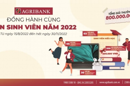 Hơn 900 giải thưởng cho tân sinh viên 2022 khi mở tài khoản tại Agribank