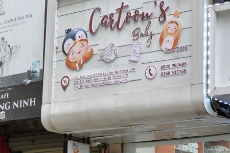 Nhiều sản phẩm tại Hệ thống Cartoon’s Baby không nhãn phụ tiếng Việt