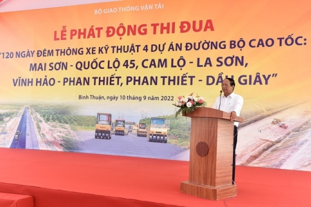 Tiến độ thi công cao tốc là thước đo trách nhiệm, danh dự, thương hiệu của nhà thầu