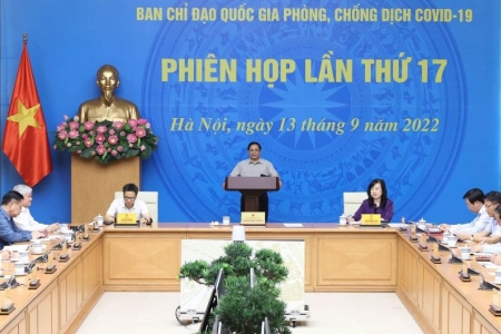 Thủ tướng Phạm Minh Chính chủ trì họp trực tuyến toàn quốc phòng, chống dịch COVID-19