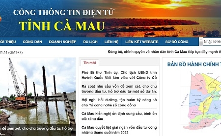 Cổng Thông tin điện tử tỉnh Cà Mau có lượt truy cập đứng thứ 05 cả nước