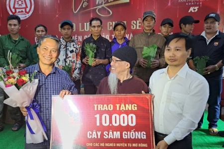 Kon Tum: Tặng 10.000 cây sâm Ngọc Linh cho người nghèo, dân tộc thiểu số