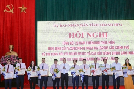 Thanh Hoá tổ chức hội nghị tổng kết 20 năm triển khai thực hiện tín dụng đối với hộ nghèo và các đối tượng chính sách