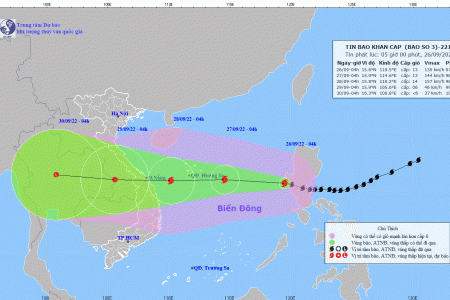 Dự báo thời tiết hôm nay, ngày 26/09: Tin bão khẩn cấp; mưa lớn, mưa dông, lốc, sét, gió giật mạnh ở nhiều nơi