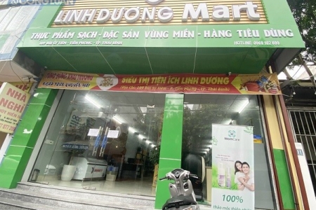 Linh Dương Mart Thái Bình bị phản ánh bán hàng hóa nước ngoài không nhãn phụ