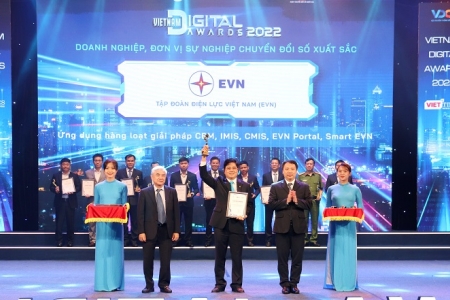 EVN nhận giải thưởng Doanh nghiệp chuyển đổi số xuất sắc năm 2022