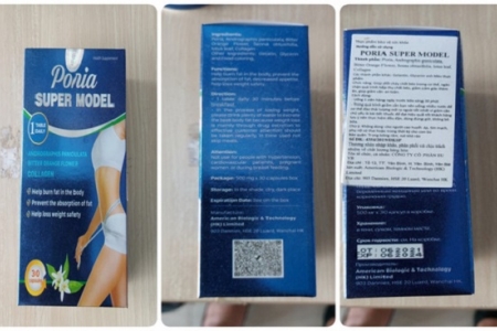 Thực phẩm bảo vệ sức khỏe Poria super model chứa chất cấm Sibutramine