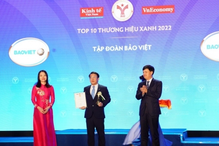 Tập đoàn Bảo Việt (BVH) dẫn đầu trong Top 10 Thương hiệu Xanh năm 2022